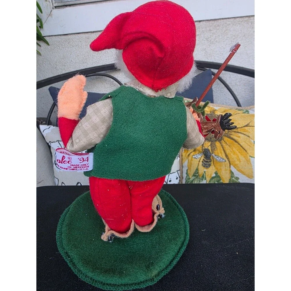 Annalee Santa Doll 1994 Santa with Walking Stick Santa Figure Reindeer add-on